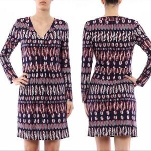 Tory Burch Fantasy dress Printed v neck long sleeve spring fern office